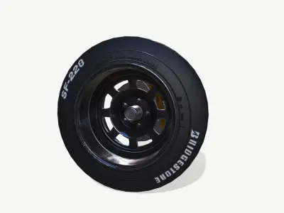 Rally wheel FS - 228 Low-poly 3D model