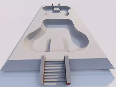 Skatepark-Skate Park PACK 3D model buy