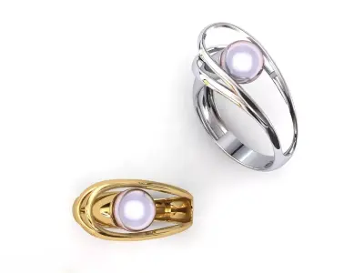 Pearl Ring 3D print model