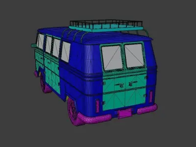 Old Caravan  3D model