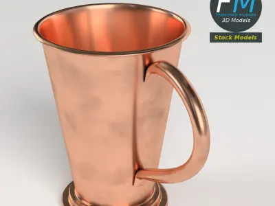 Copper mug cup 3D model