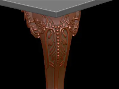 ornament Leg Table Furniture 3D print model