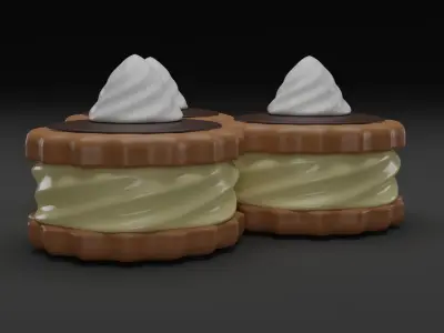 Cream cake 3D model 3D model