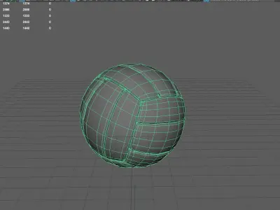 Volleyball Low-poly 3D model purchase