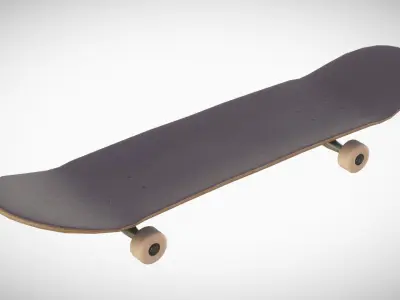 Skateboard Low-poly 3D model 15