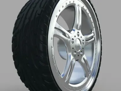 10 high detailed Car Wheels 3D model