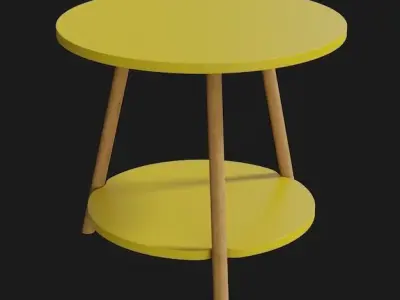 5 Realistic Small Children - coffe Tables 4K Low-poly 3D model