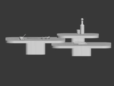 Bow Coffee Tables and Side Tables Classicon 3D model