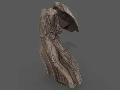Statue of female  1 Low-poly 3D model