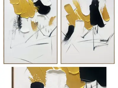 Plaster Two Photo Frame 506 Low-poly 3D model