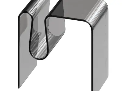 Curvy Side Table - Acrylic 3D model