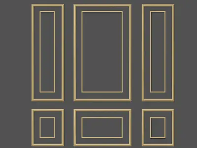 Classic Wall moldings and gypsum cornice 9 3D model