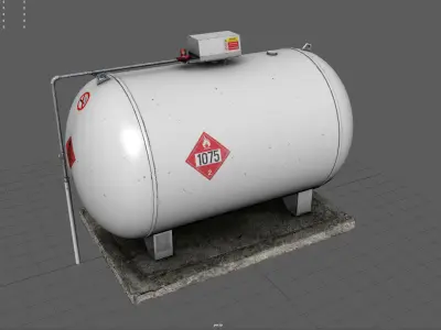Gas Tank Low-poly 3D model