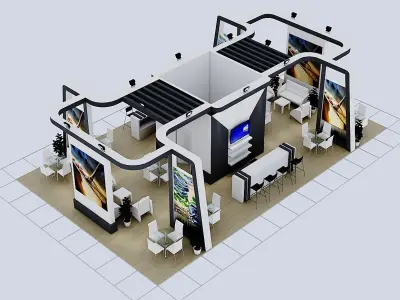 Exhibition Stand 1 3D model purchase