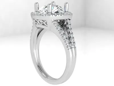Halo Split Shank Ring 4435 3D print model