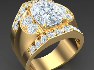 Luxury Men Rings Designs 6MR067 3D print model