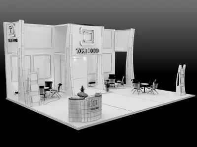 Booth Exhibition Stand a586a 3D model