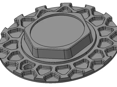 BBS WHEEL REPLICA COVER 157 MM 3D print model