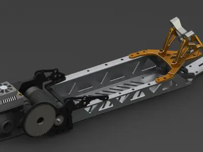 hpi - rovan baja chassis 3D model