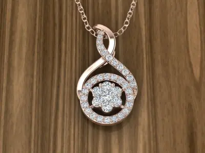 Jewelry Diamond Pendant 3D print model