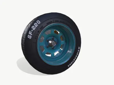 Rally wheel FS - 228 Low-poly 3D model