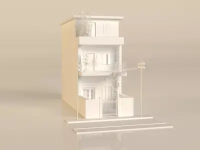 3d house-apartment model house 3D model