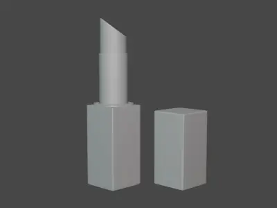 Lipstick styrofoam lip balm container Free 3D model