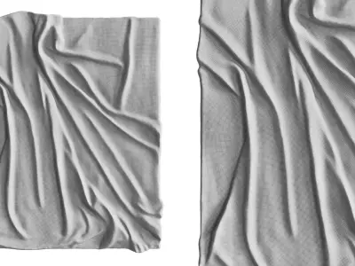 Wall Art Panel 01 Drapery 3D model