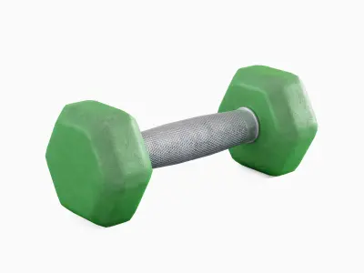 Rubber Dumbbell 05 Low-poly 3D model