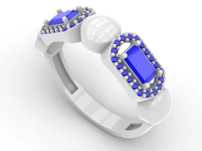 Jewelry Diamond Ring Model RG57 Free 3D print model