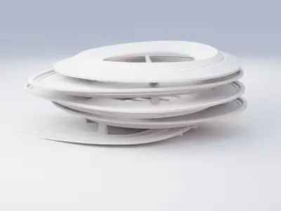 Future Parking Garage futuristic building 3D model