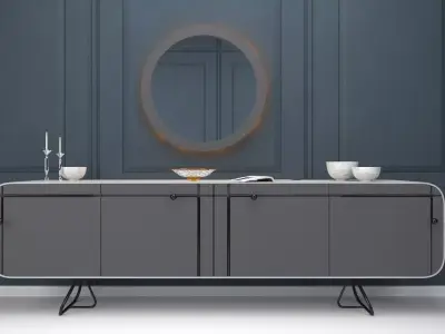 Modern Sideboard 02 3D Model 3D model