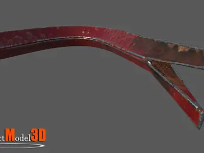 Crowbar-Version001 sword Low-poly 3D model