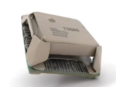 Silver CPU Chip model pack Low-poly 3D model