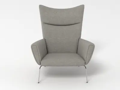 Hans J Wegner Wingchair 3D model