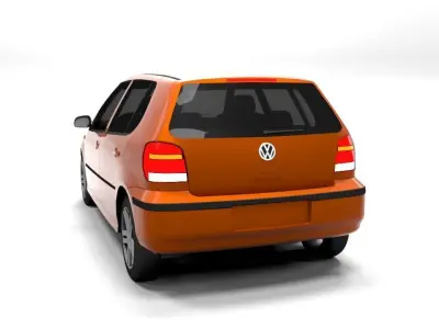 VW POLO 5DOOR LOWPOLY Low-poly 3D model