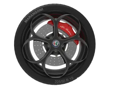 alfa romeo rims  3D model