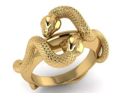 Snake Ring 3D print model