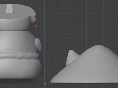 Onigiri Cat figurine Art Toy Free 3D print model