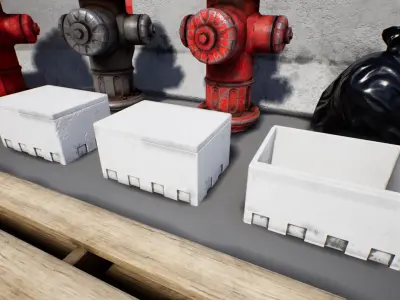 Game Ready Street Props Vol 1 Unreal Engine Low-poly 3D model