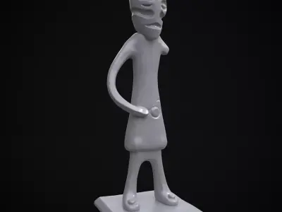 Standing God Statue  3D print model
