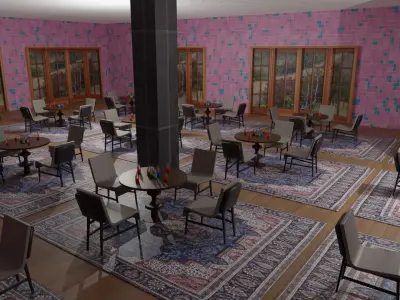 Coffee Shop Low-poly 3D model