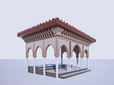 Arabic And Islamic Entrance Gate Low-poly 3D model