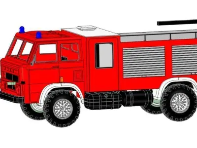 Alternative WPL chassis 3D Star 266 Unistar 4x4 Polish FireTruck 3D print model