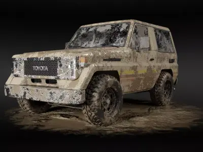 Dirty Offroad Toyota PBR  3D model