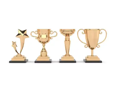 Cups Trophy 3D model 6