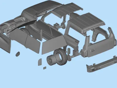 Printable body car Geo Tracker Sidekick Santana Vitara 3D print model
