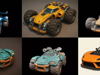 Gt one Car bundle 15 pack 100 glb 3D model
