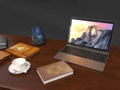 Classic European Style Working Table 2 3D model