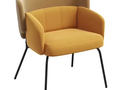  Ikea BINGSTA chair dark yellow 3D model